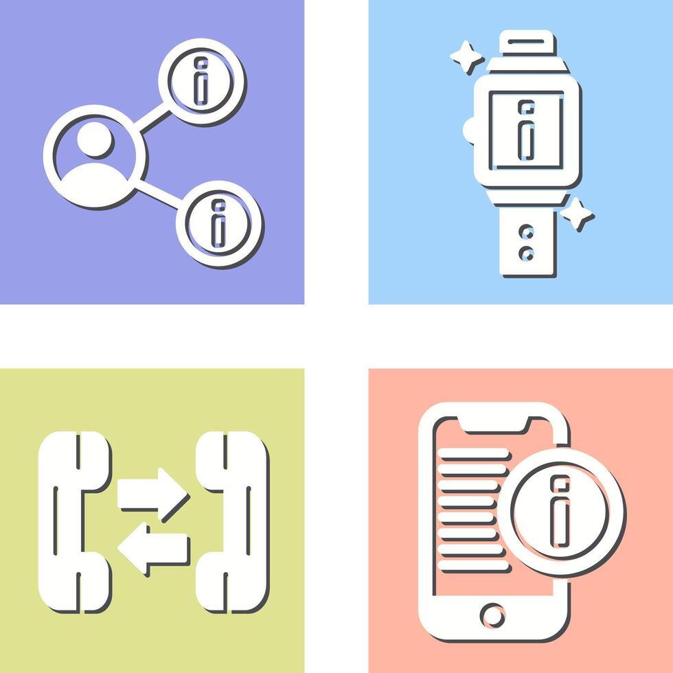 share and smartwatch Icon vector
