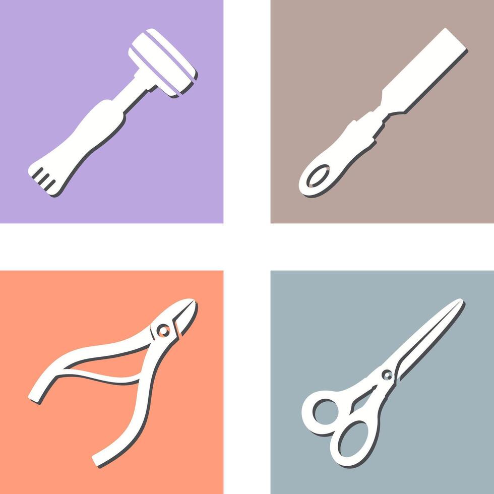Sledgehmmer and Chisel Icon vector