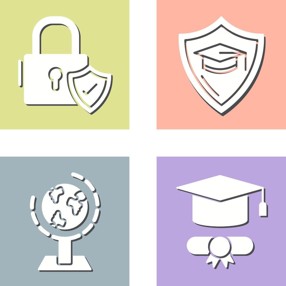 Secure and Education Icon vector