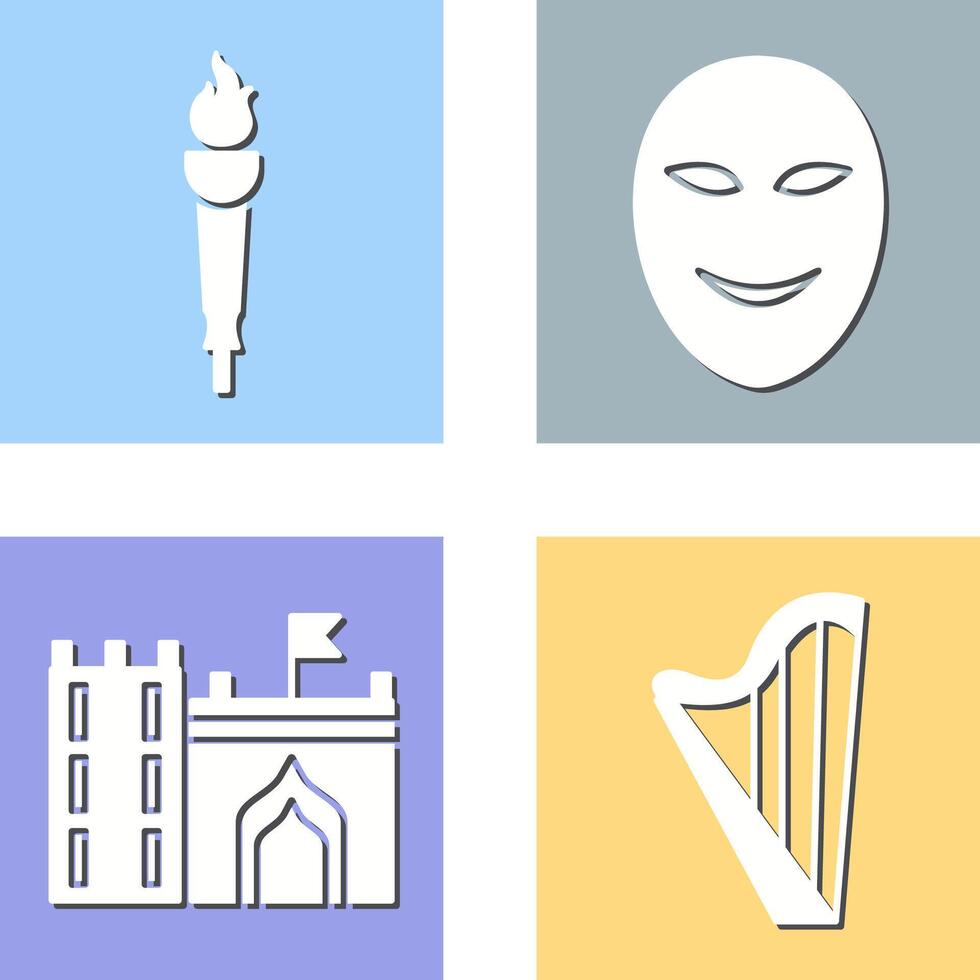 Museum Torch and Ancient Icon vector