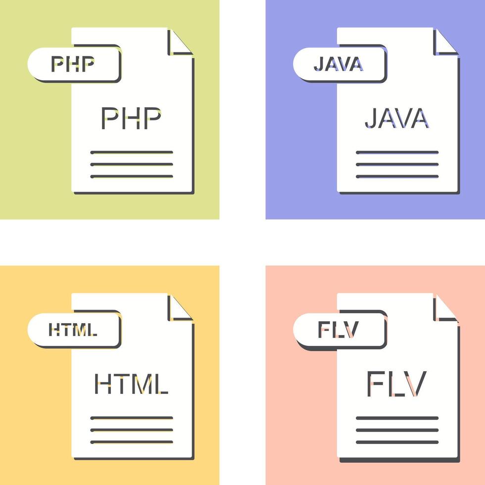 PHP and Java Icon vector