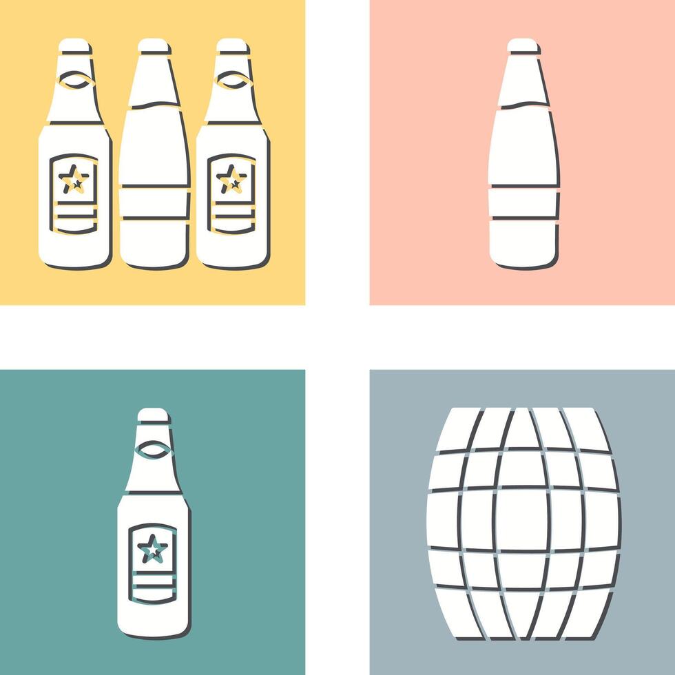 Beer Bottles and alcohol Icon vector