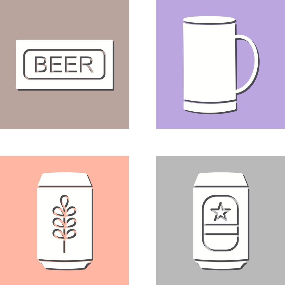 Beer Sign and Beer Mug Icon vector