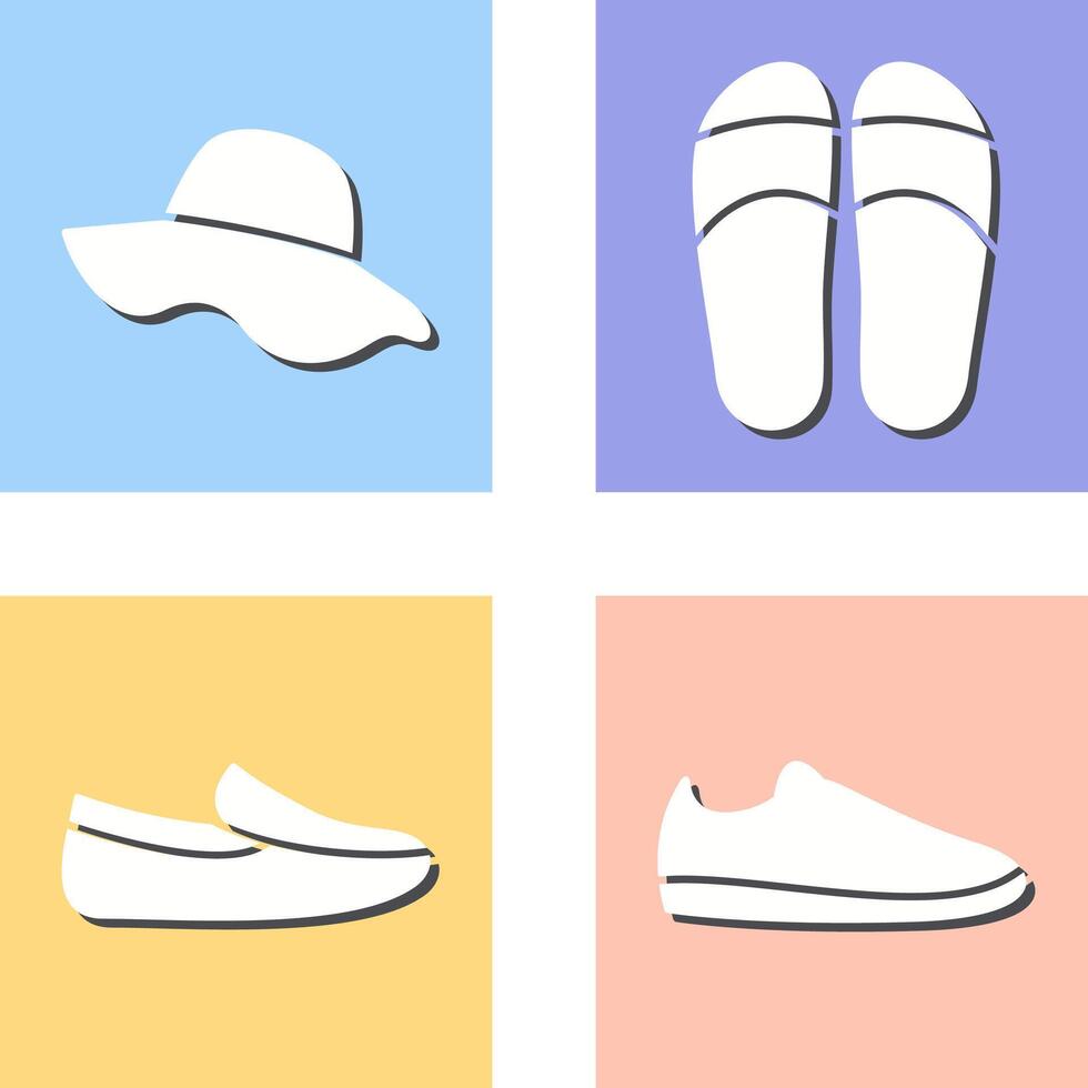 Hat and Slippers Icon vector