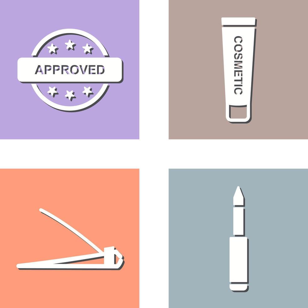 Approved and Creem Icon vector
