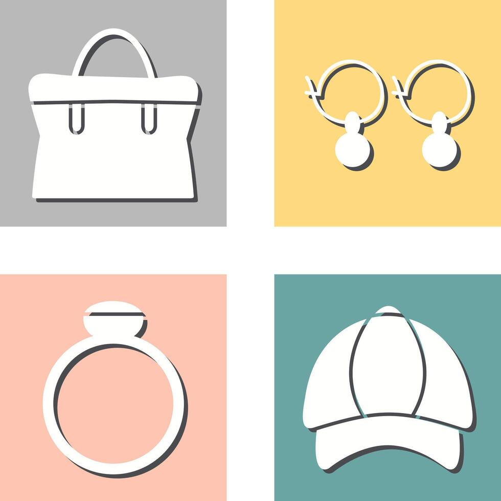 Bag and Earrings Icon vector