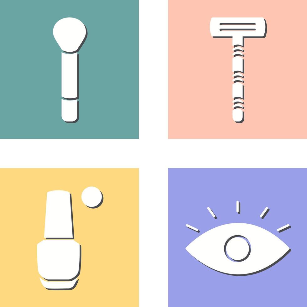 Brush and Razor Icon vector