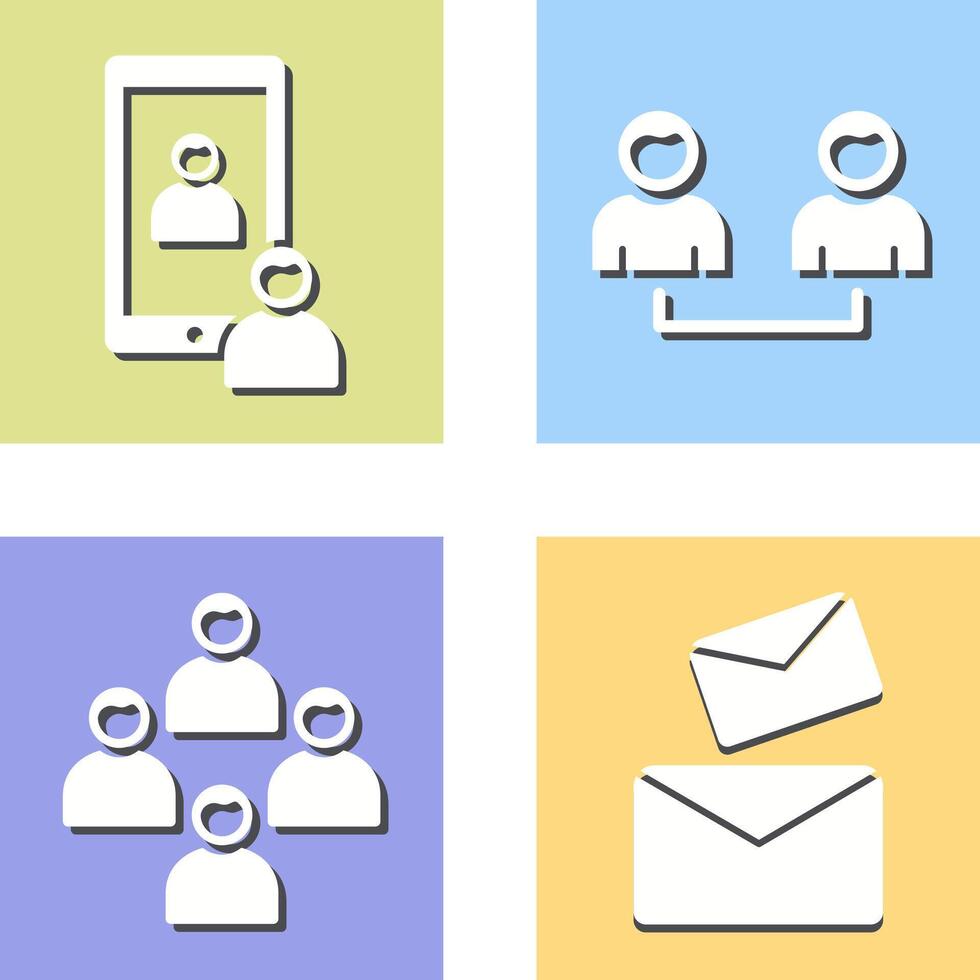 Call and Connected users Icon vector
