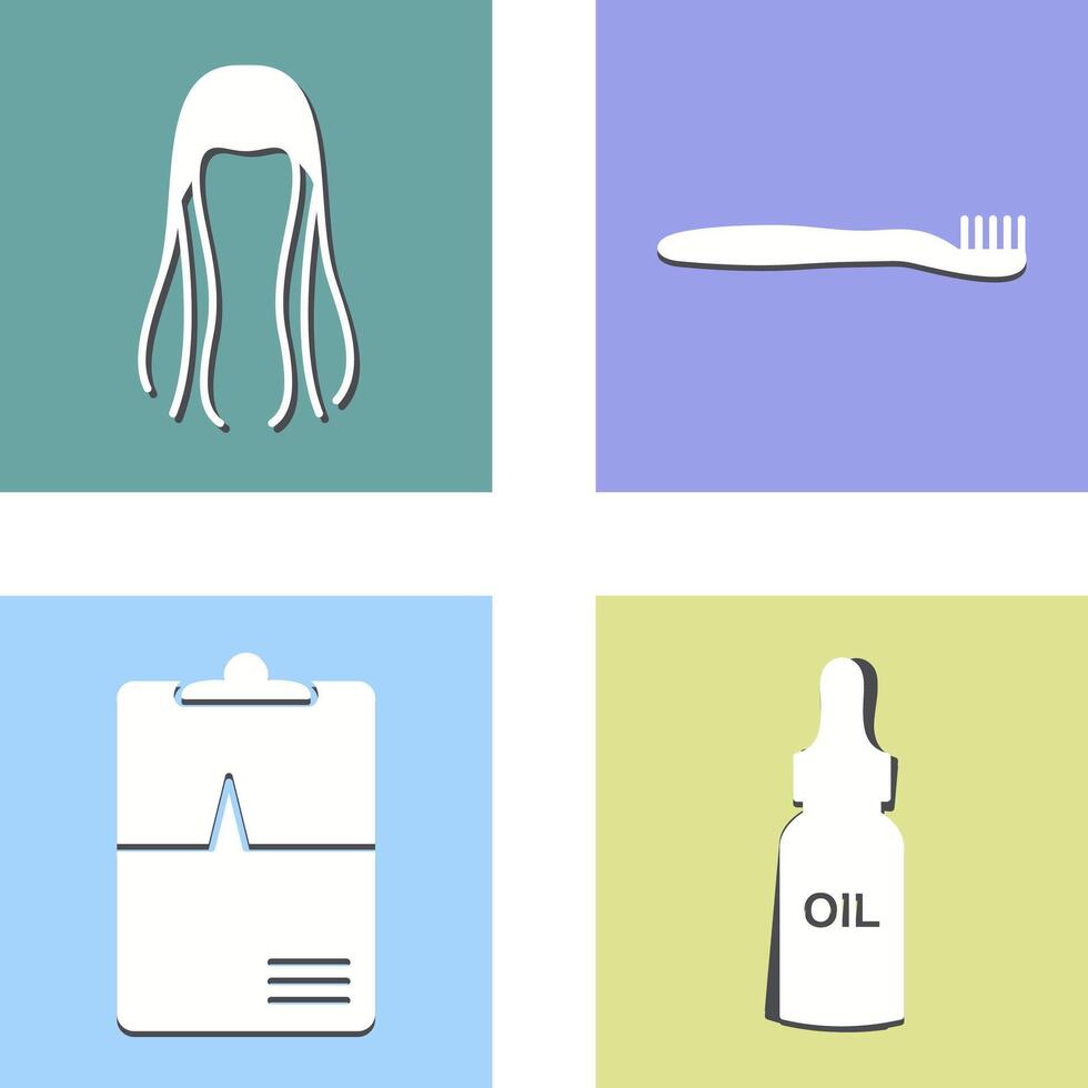 Toothbrush and Hair Icon vector