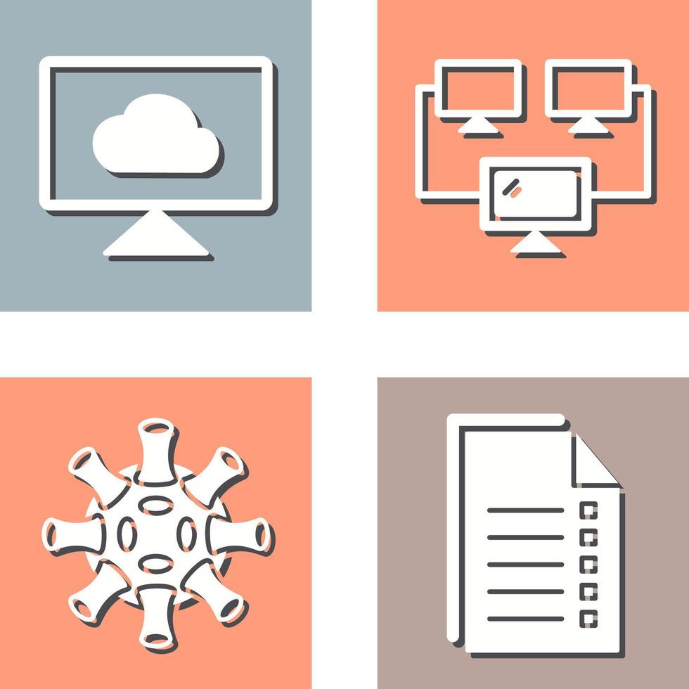 Cloud Systems and Connected Icon vector