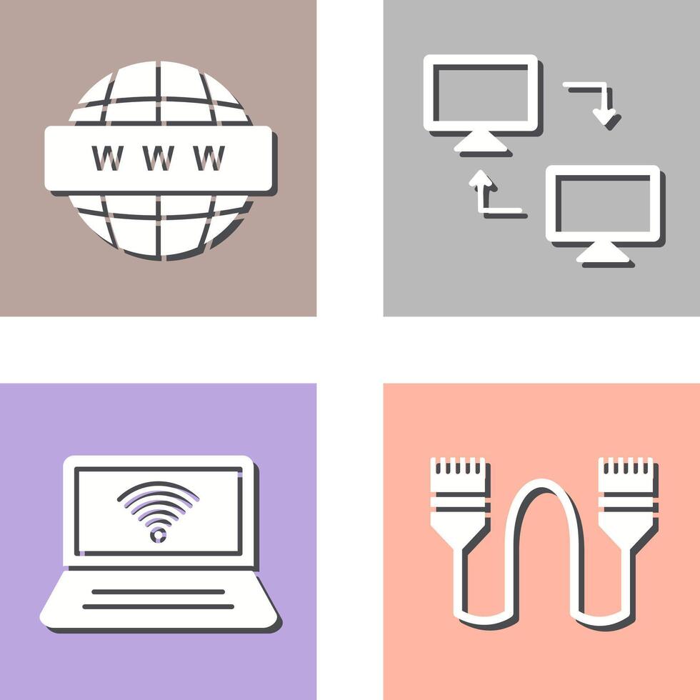 Sharing Systems and World Wide Icon vector