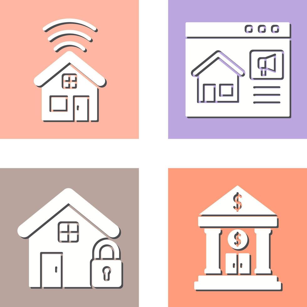 Smart house and Marketing Icon vector