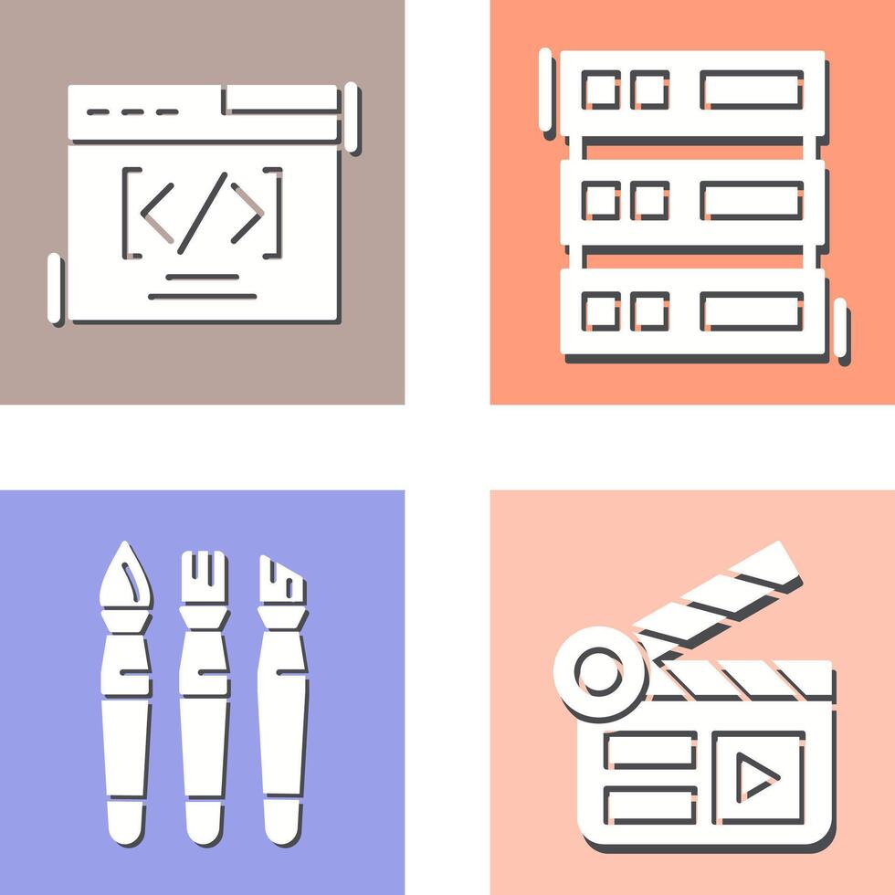 Web Coding ND Server Icon vector