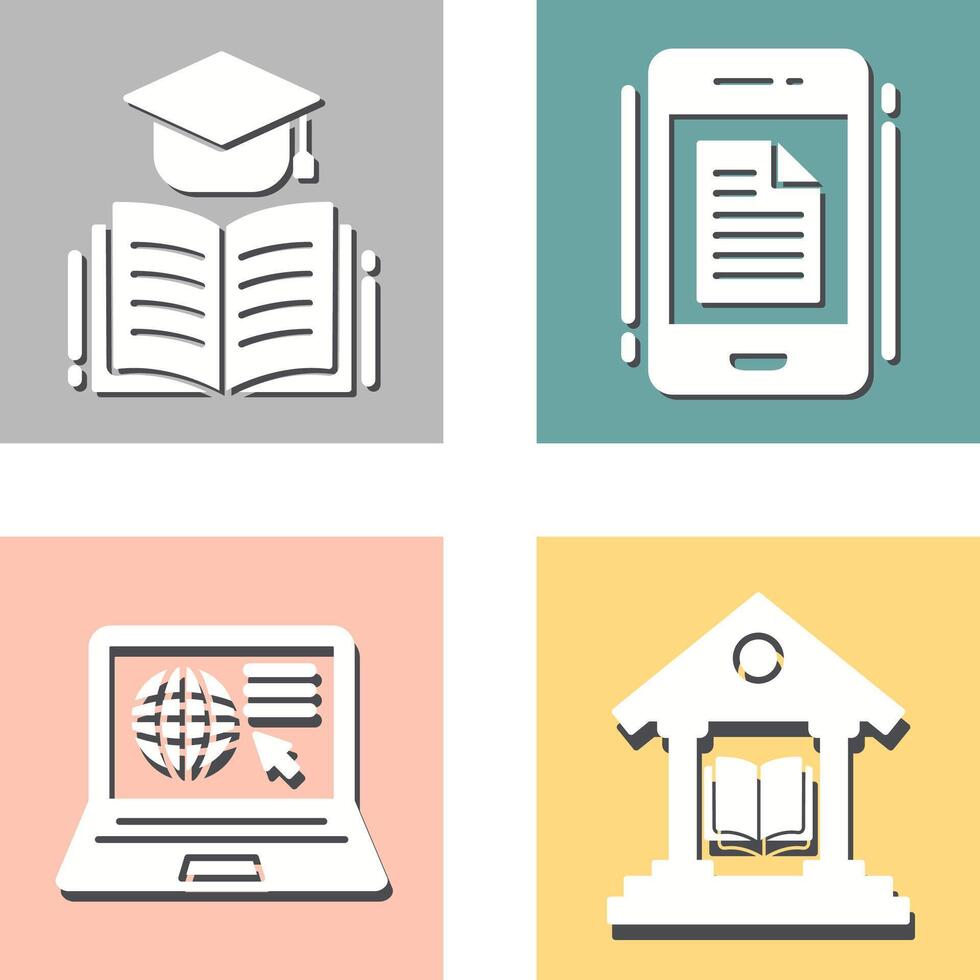 Graduation and Phone Icon vector