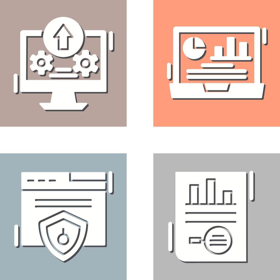 Upload and Dashboard Icon vector