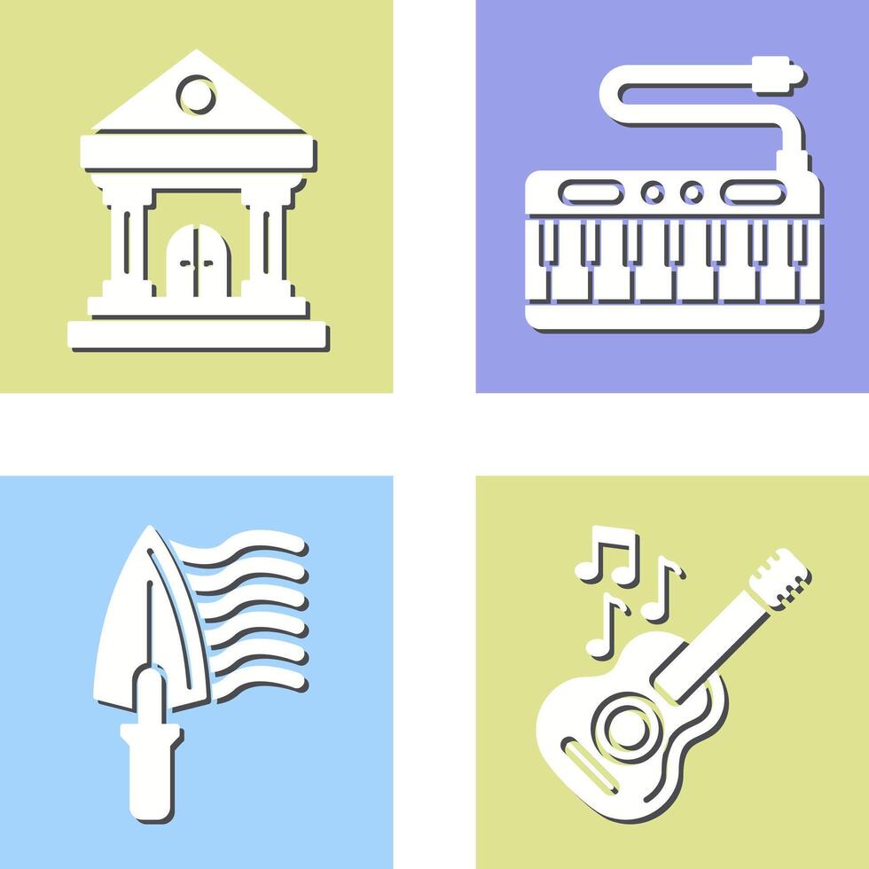 Keyboard and Museum Icon vector