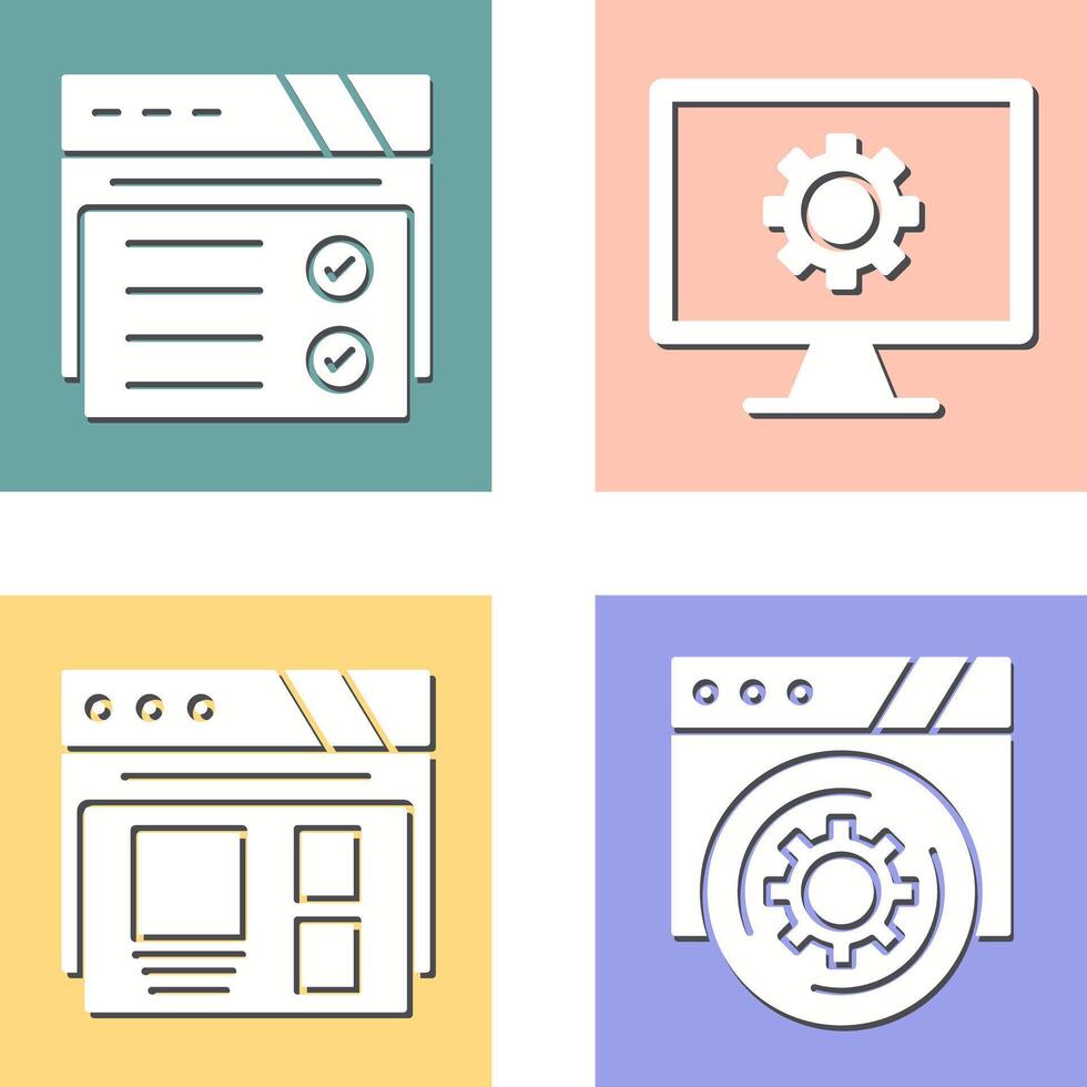 Web Browser and Monitor Screen Icon vector