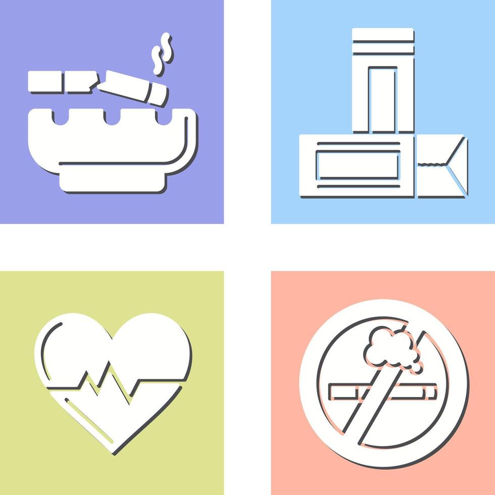 Broken Cigarette and Chewing Gum Icon vector