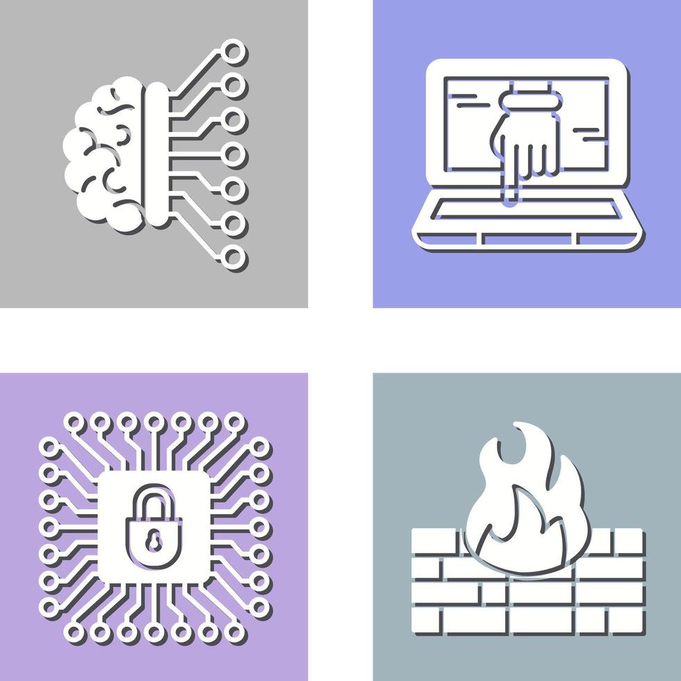 Machine Learning and Hacking Icon vector