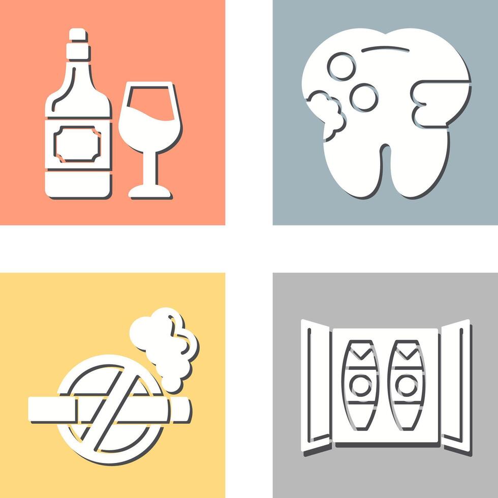 Wine and Caries Icon vector