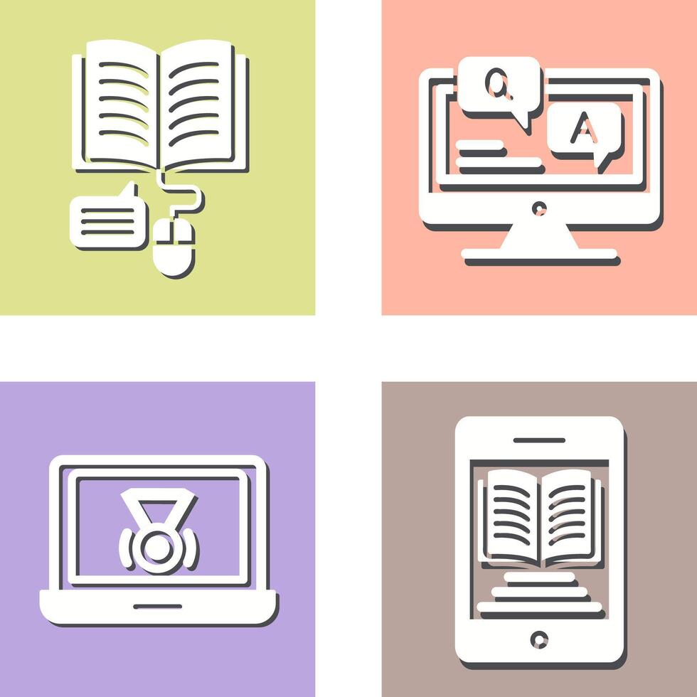 Online Learning and Faq Icon vector