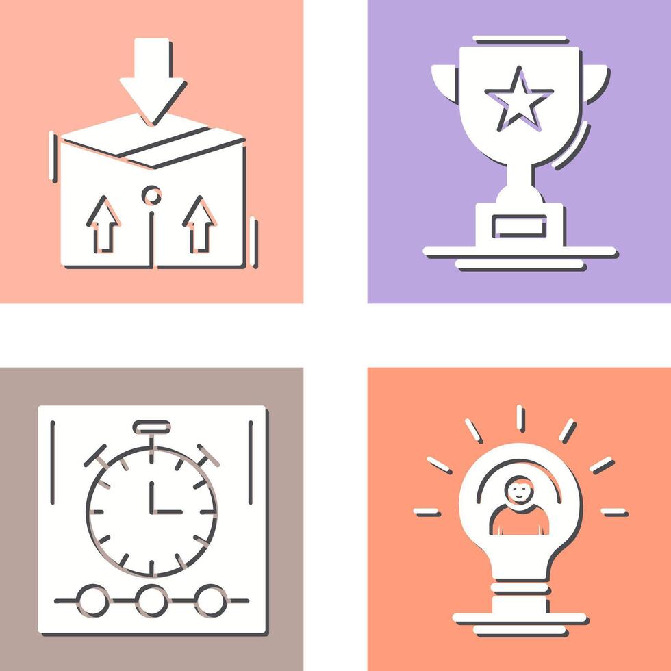 Package and Trophy Icon vector