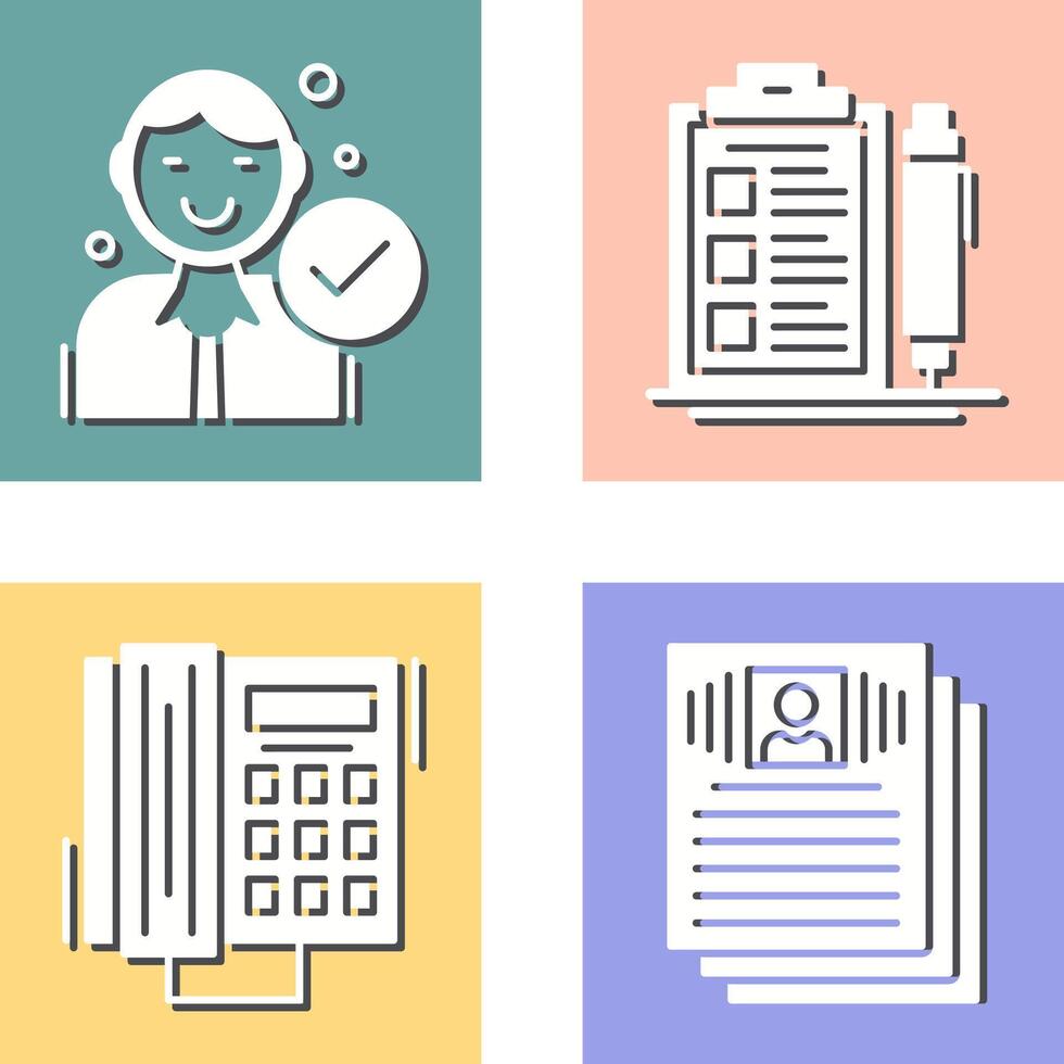 Hire and Check List Icon vector