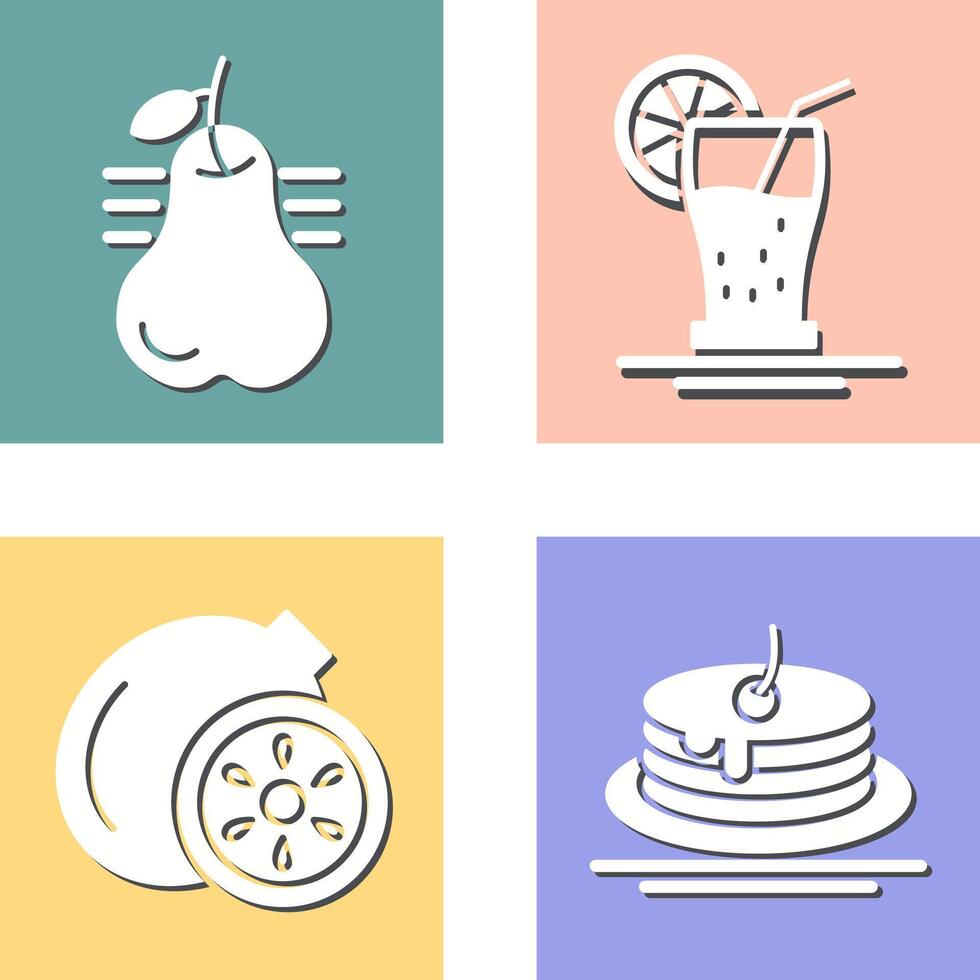 Pear and Orange Juice Icon vector