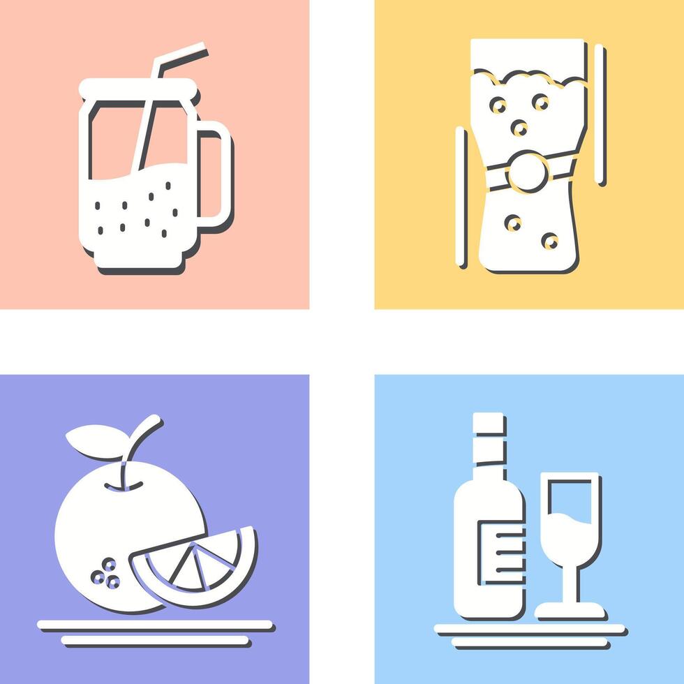 Cocktail and Pint Of Beer Icon vector