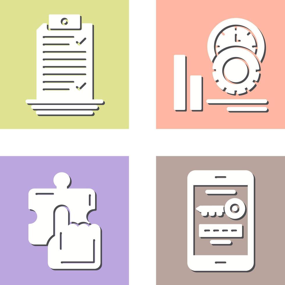 Check List and Performance Icon vector