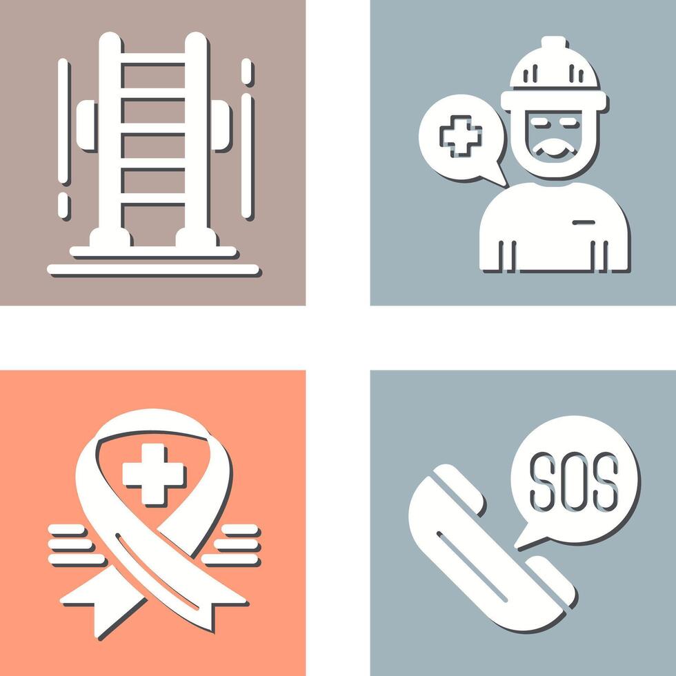 Ladder and Support Icon vector