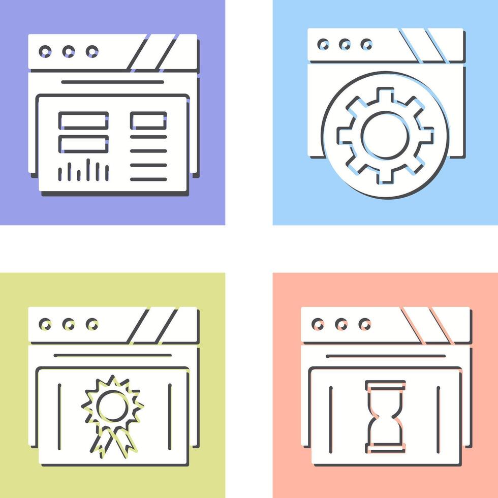 Dashboard and Browser Icon vector