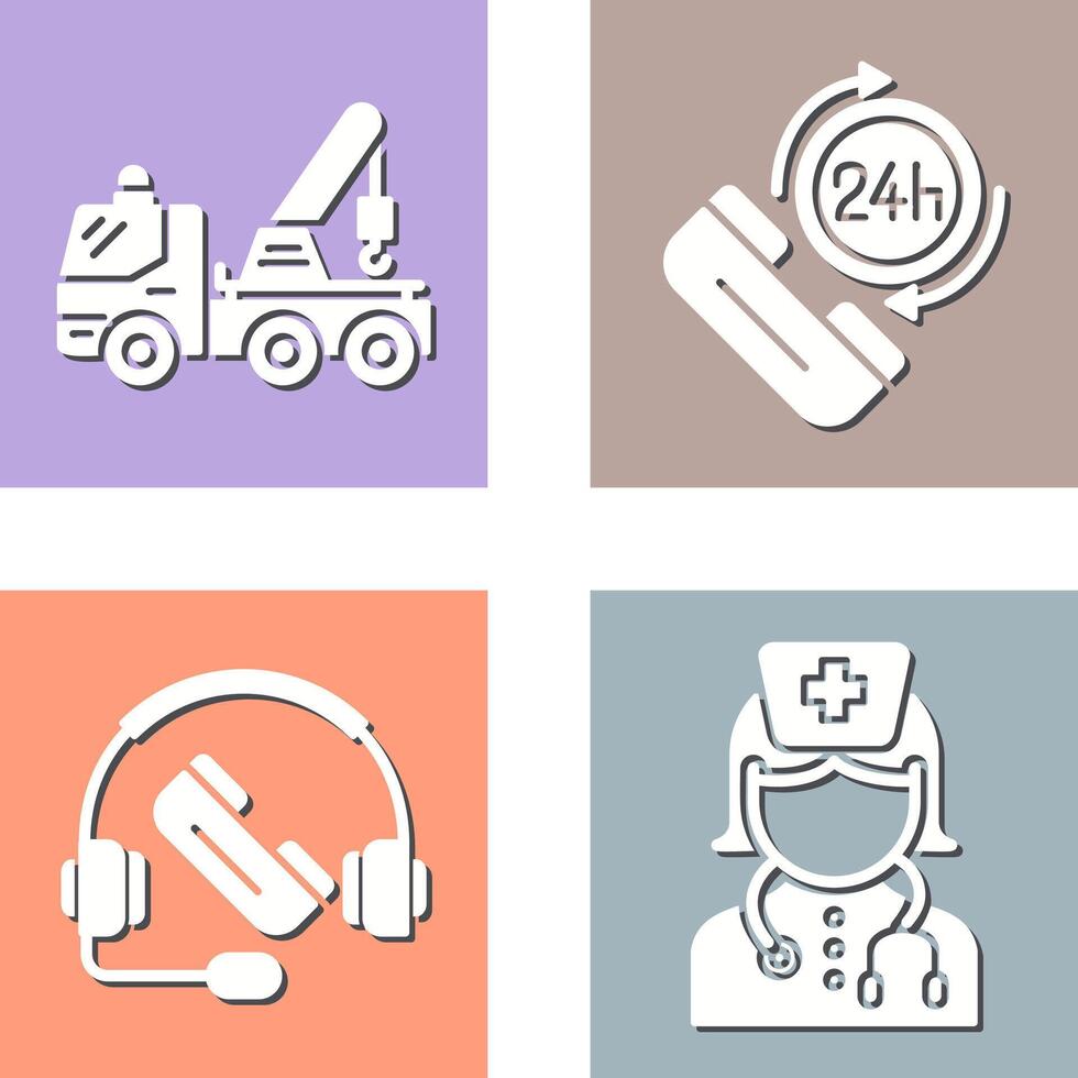 Crane and 24h Icon vector