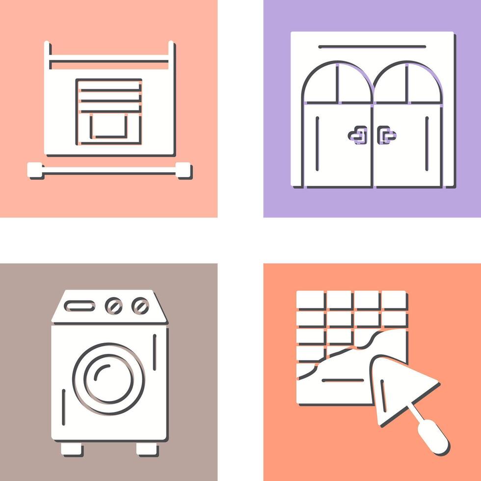 Blind and Door Icon vector