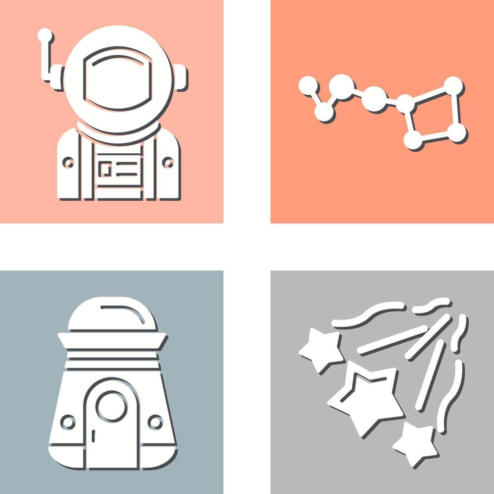 big dipper and astronaut Icon vector