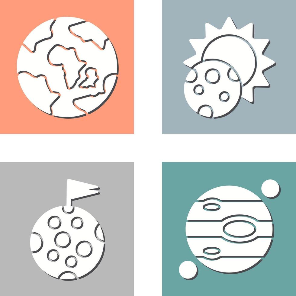 earth and eclipse Icon vector