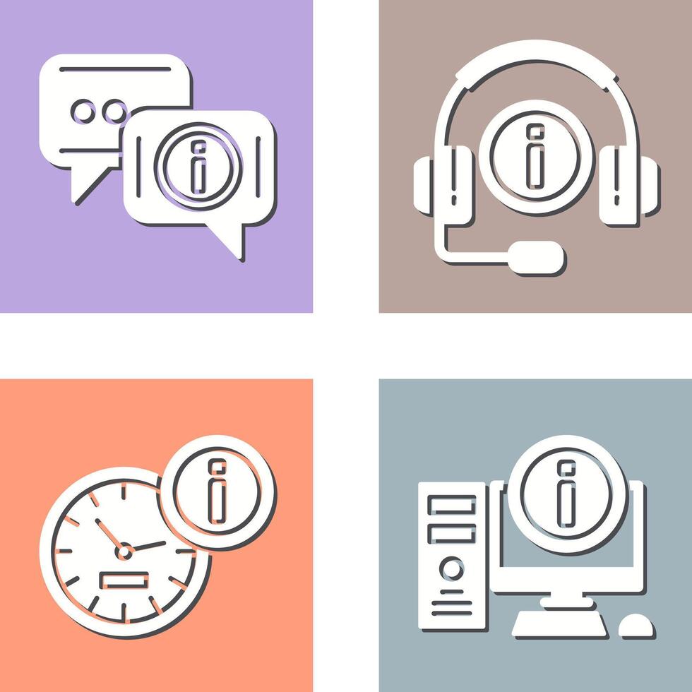 chat box and informatiion Icon vector