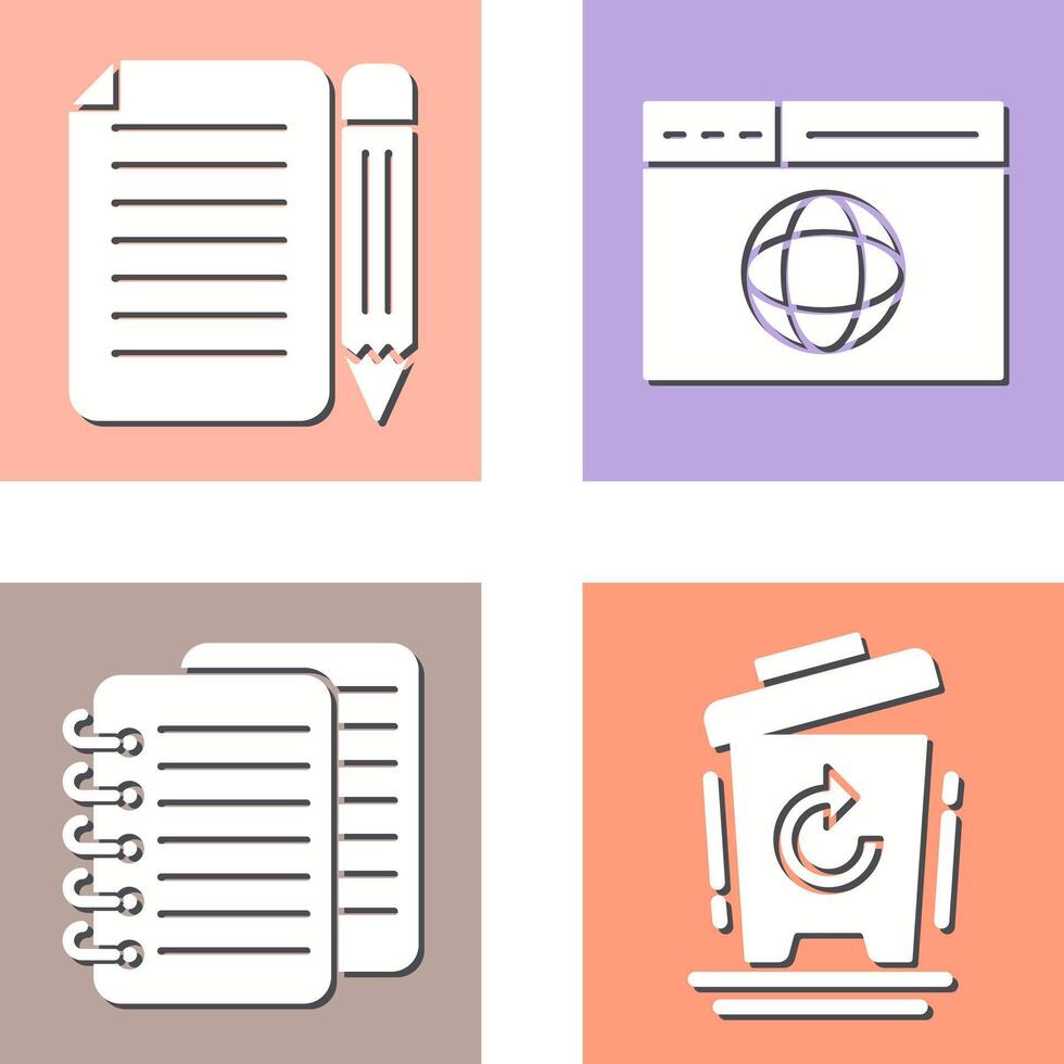 page and web page Icon vector
