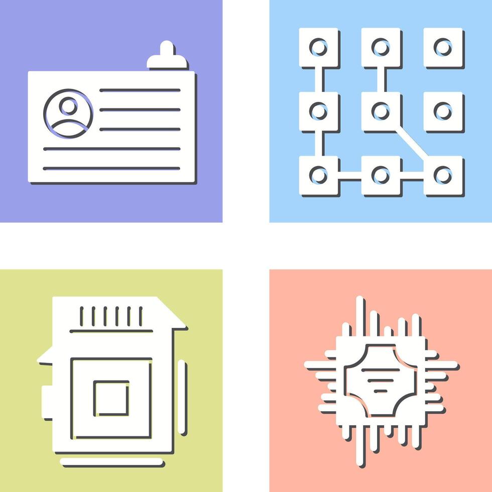 Account and Pattern Icon vector