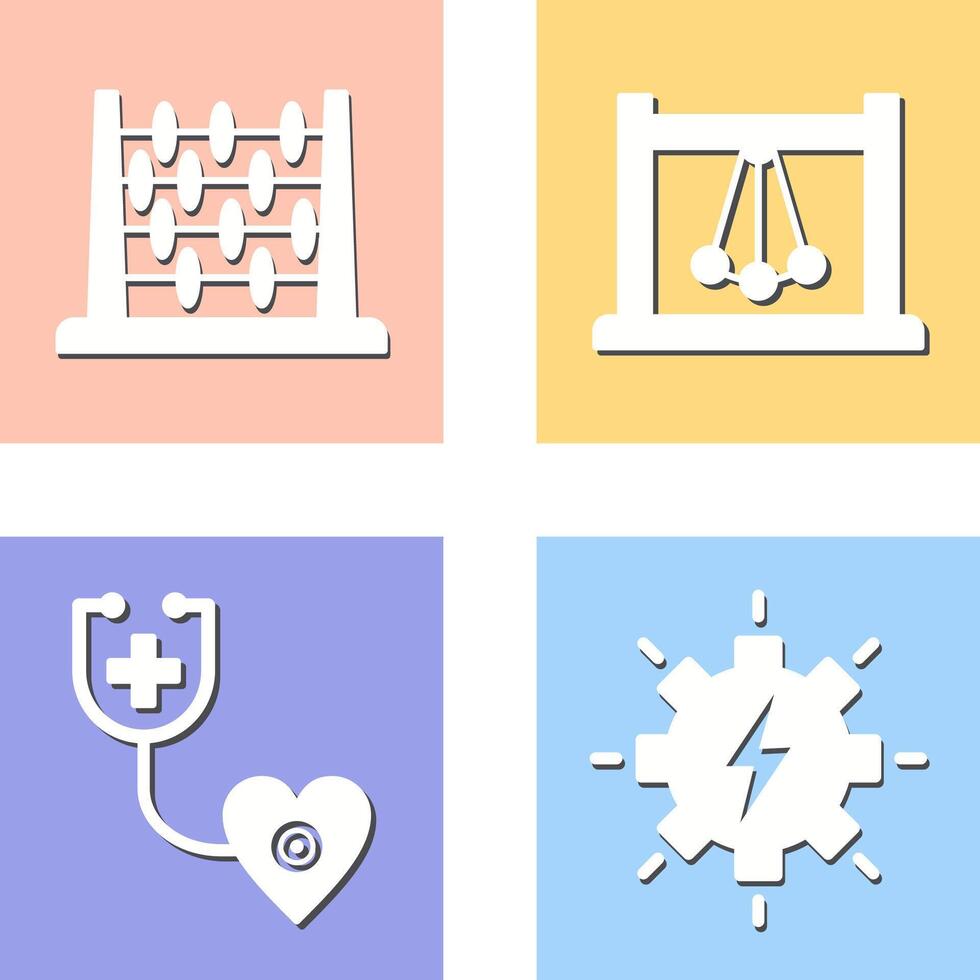 Abacus and Pendulum Icon vector