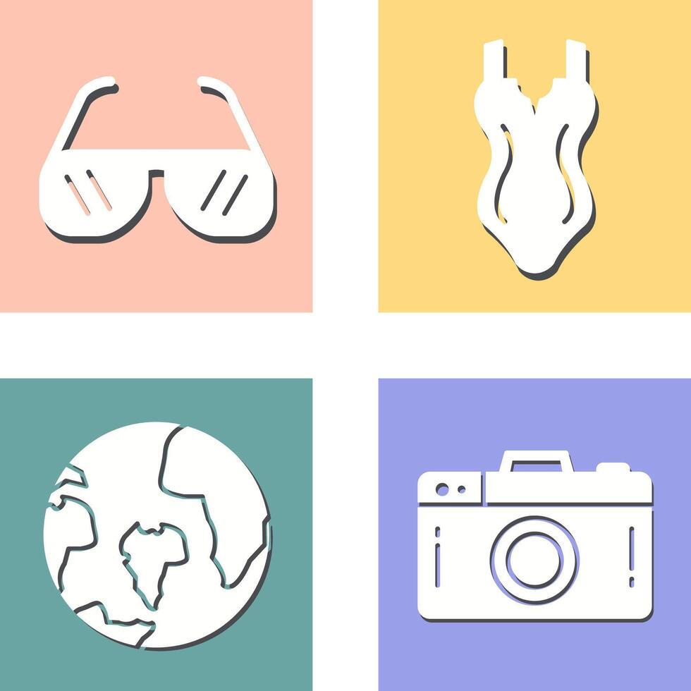 Sun Glasses and Swim Icon vector