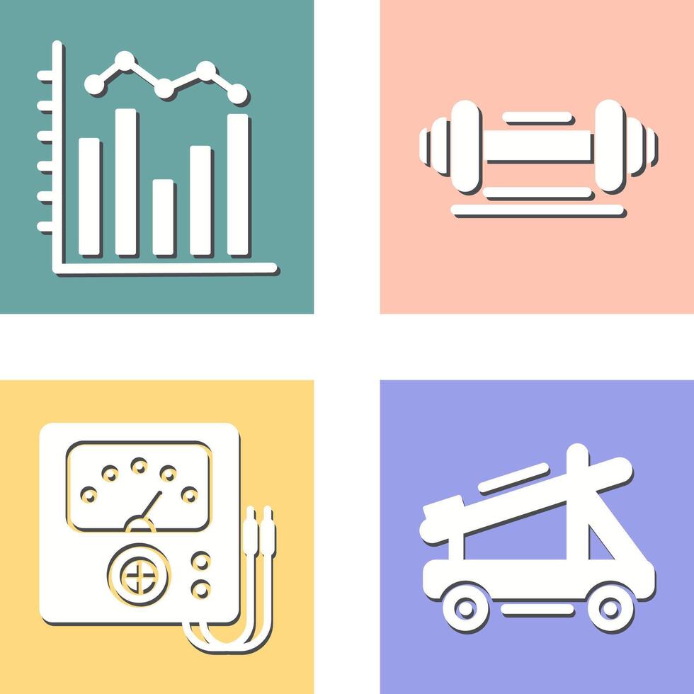 Histogram and Weight Icon vector