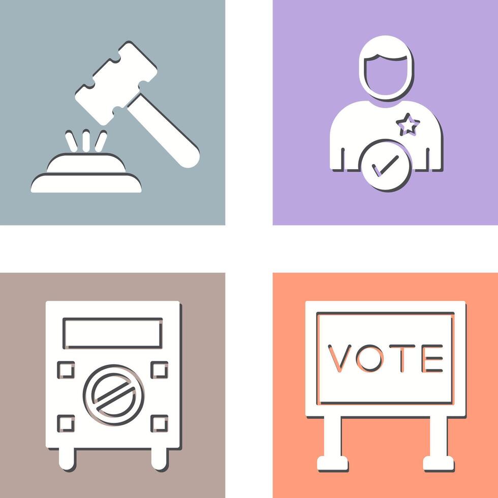Gavel and Candidate Icon vector