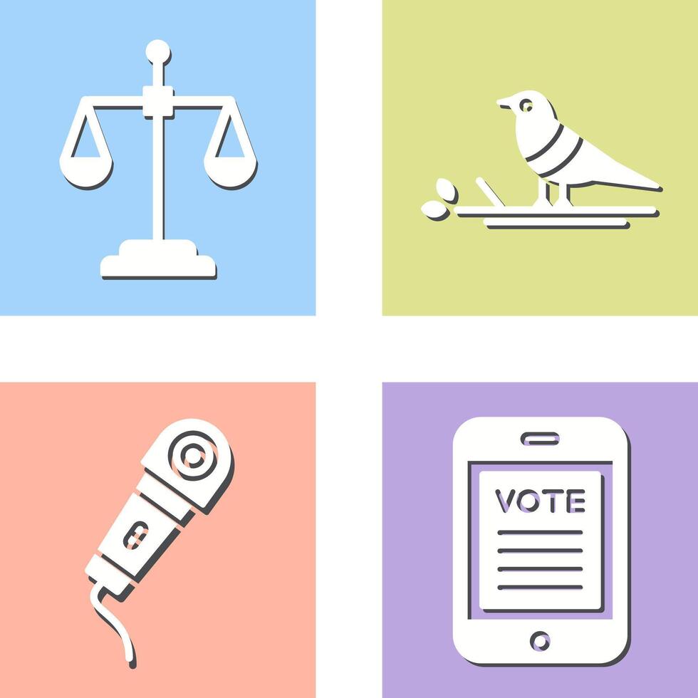 Scale and Bird Icon vector