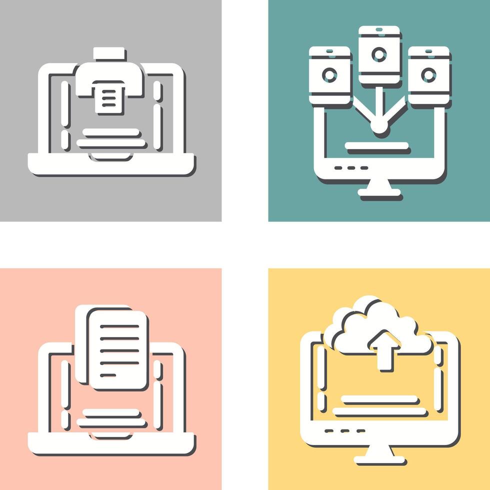 Print and Computer Icon vector