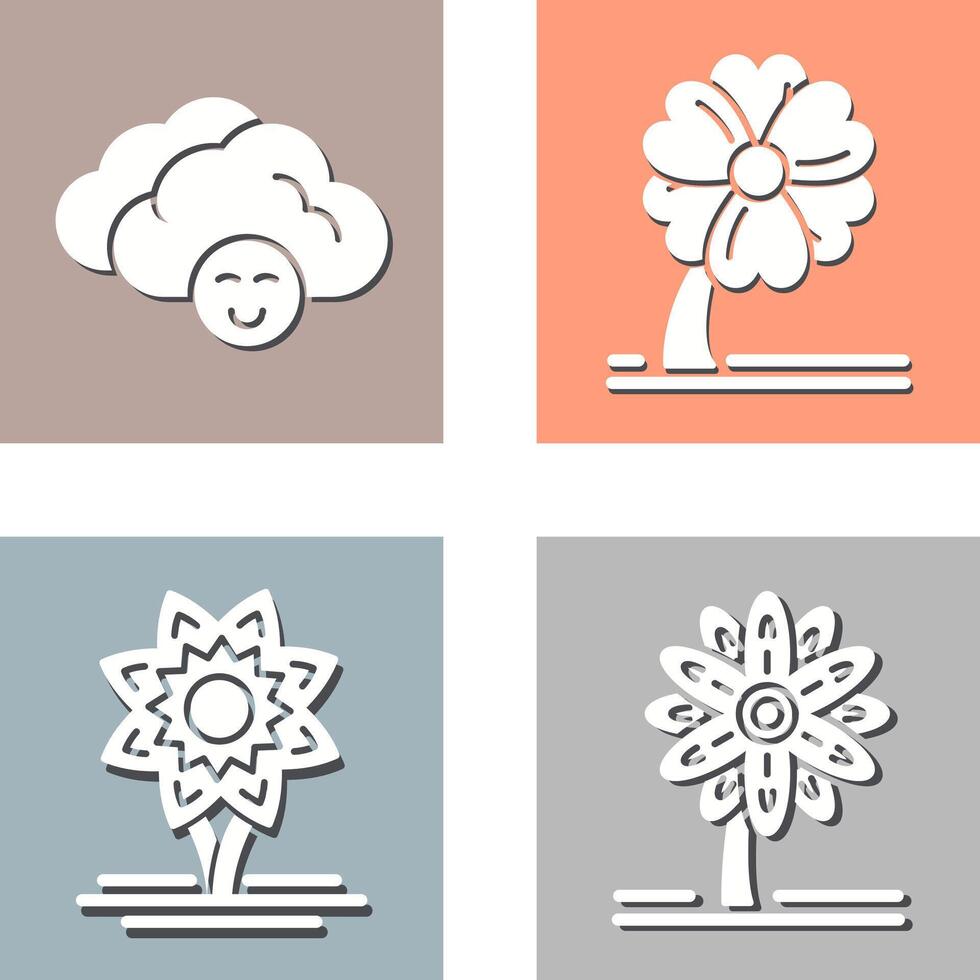Cloudy and Clover Icon vector