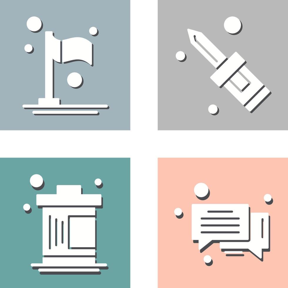 Flag and Screw Driver Icon vector