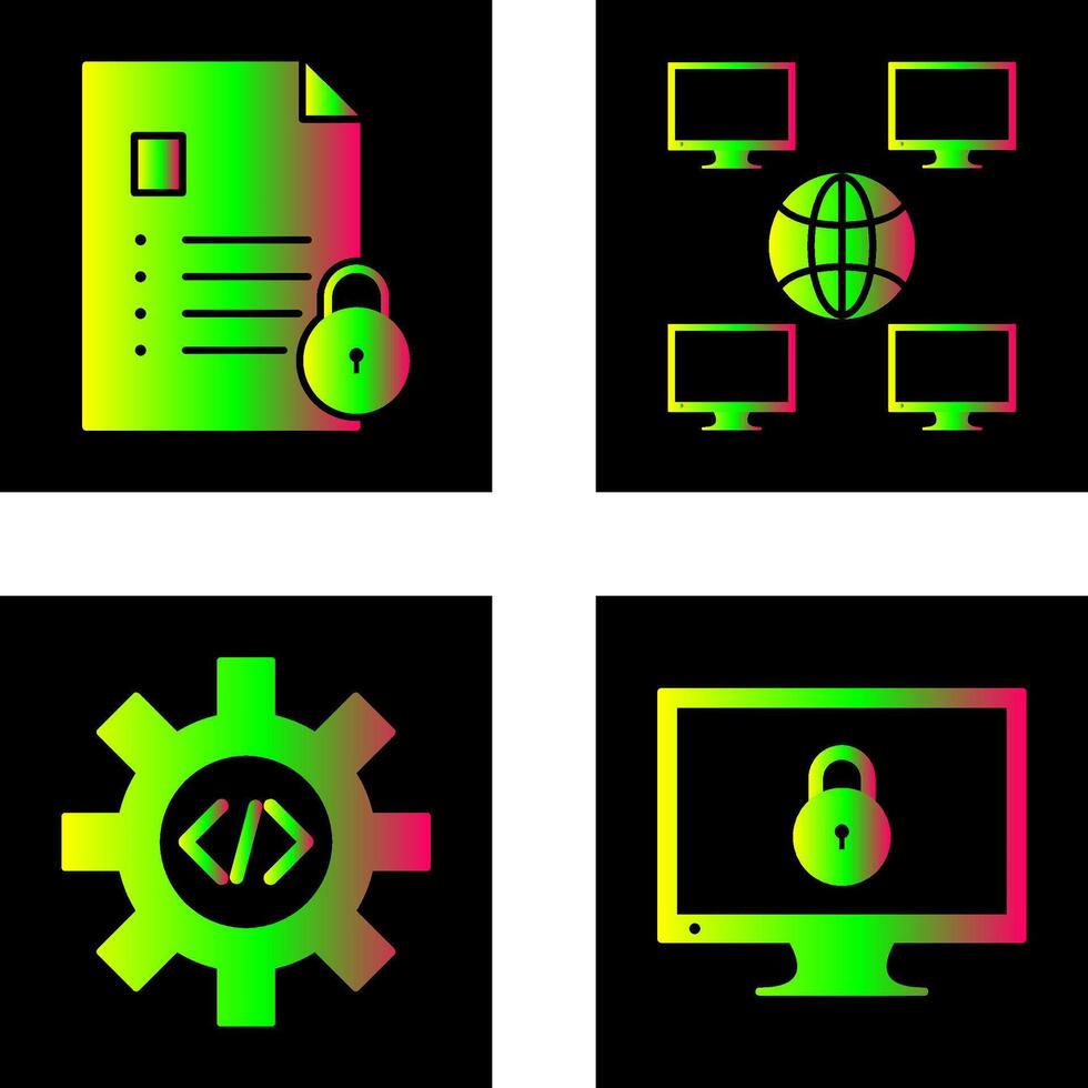 confidentiality and company network Icon vector