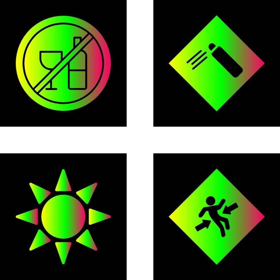 Pressurized cylinder And no drinking Icon vector