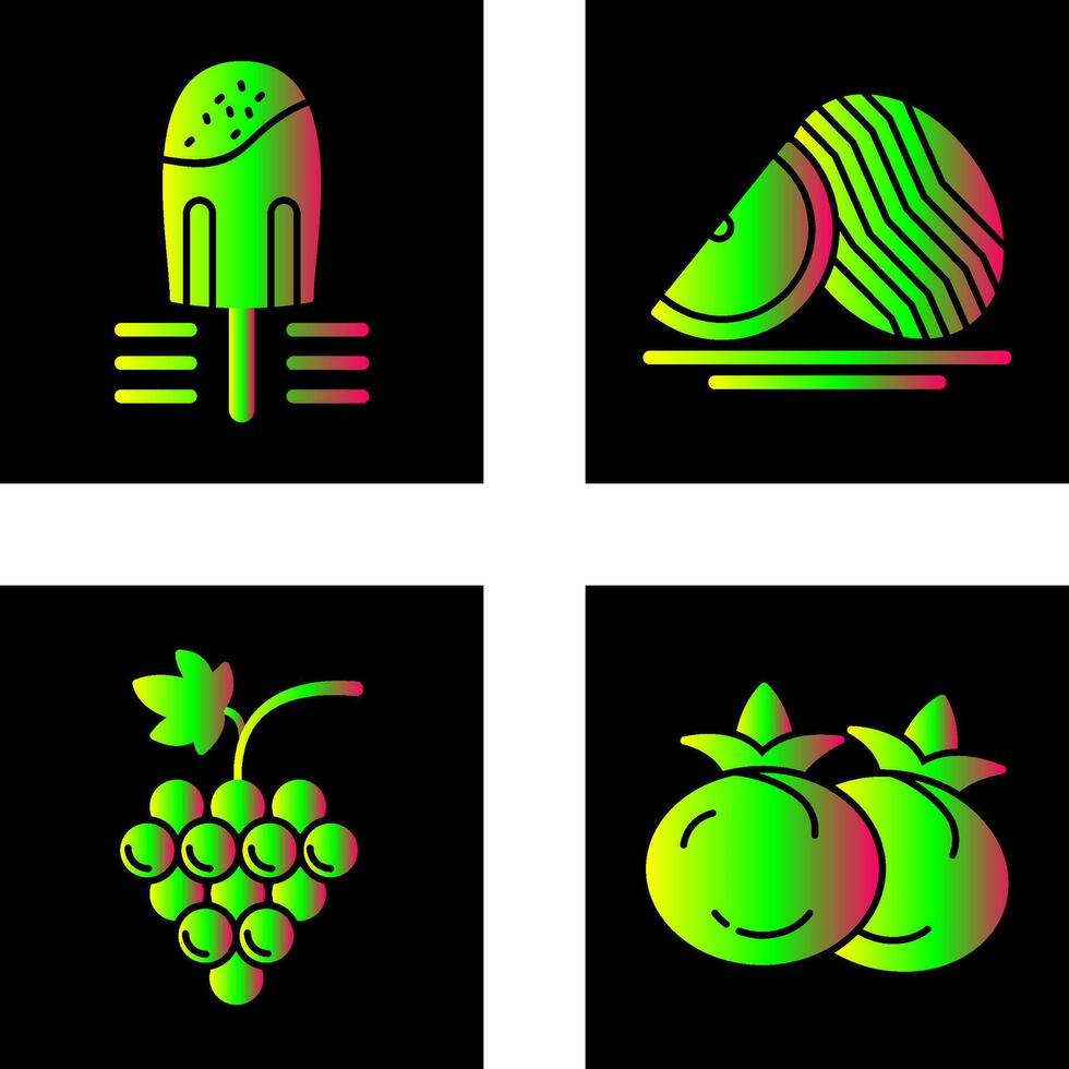 Popsicle and Watermelon Icon vector